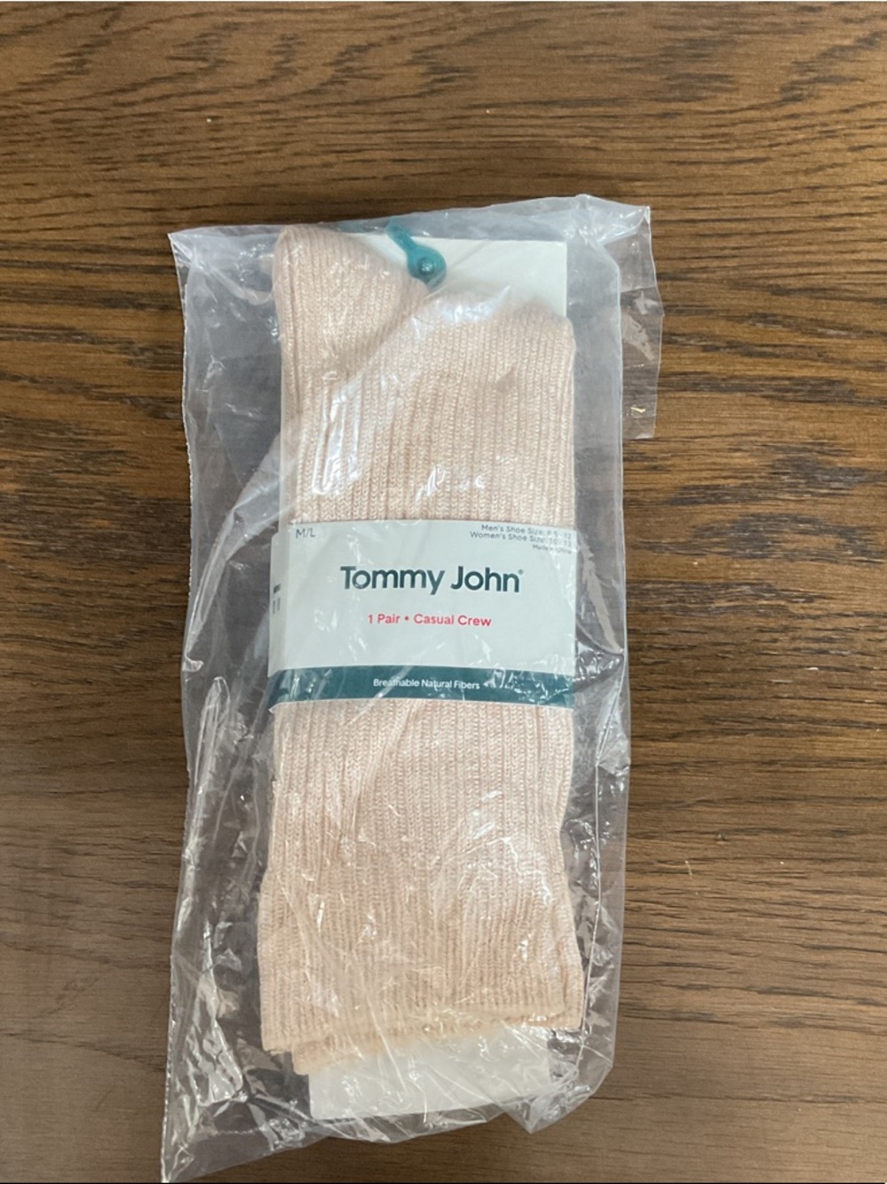 Tommy John Casual Crew Socks - Light Blush